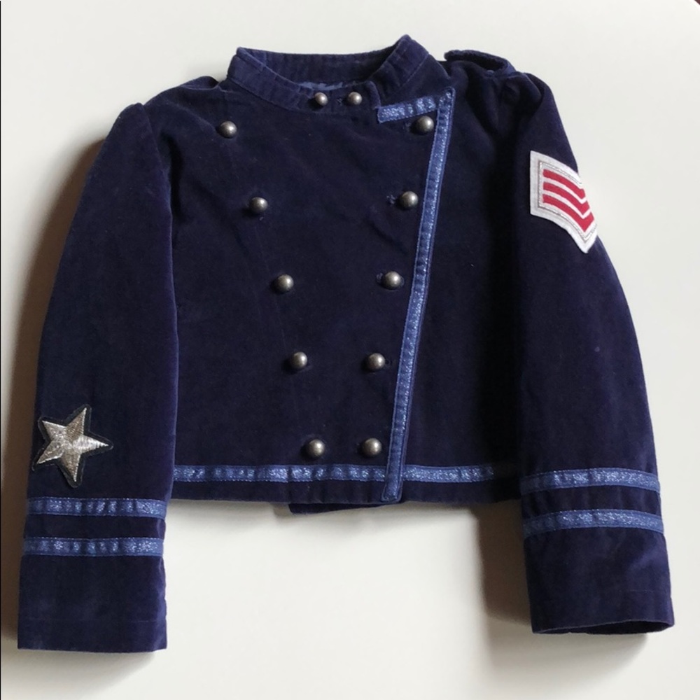 Annie | Navy Velvet Militant Blazer | 4-5 Years